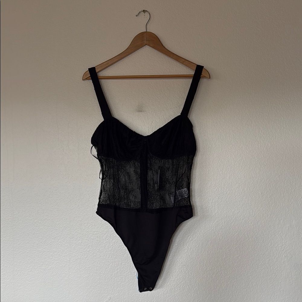 NWT Black Lace Bodysuit